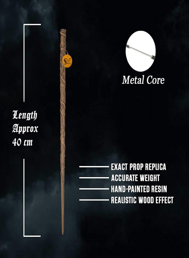 Sage Square Handcrafted Classic Metal Core Hermione Magic Wand, Wizard Collectible Stick, Cosplay Accessory (40 Cms Long) - Multicolor - Image 2
